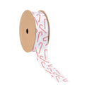 1" Printed Satin Ribbon | Candy Cane | 10 Yard Roll