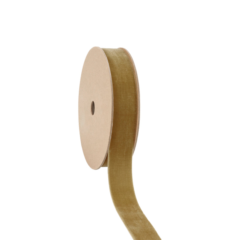 1" Velvet Ribbon | Mushroom | 10 Yard Roll