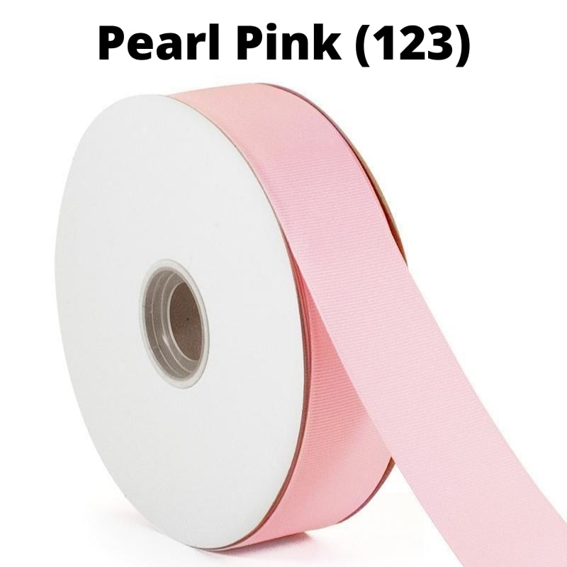 1 1/2" Textured Grosgrain Ribbon | Pearl Pink (123) | 100 Yard Roll