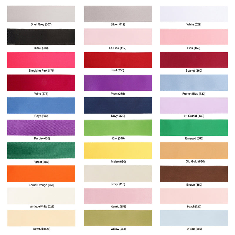 7/8" Single Face Satin Ribbon | Antique White (028) | 100 Yard Roll