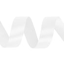 7/8" Double Face Satin Ribbon | White (029) | 100 Yard Roll