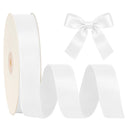 1 1/2" Double Face Satin Ribbon | White (029) | 50 Yard Roll