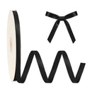 3/8" Double Face Satin Ribbon | Black (030) | 100 Yard Roll