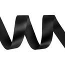 5/8" Double Face Satin Ribbon | Black (030) | 100 Yard Roll