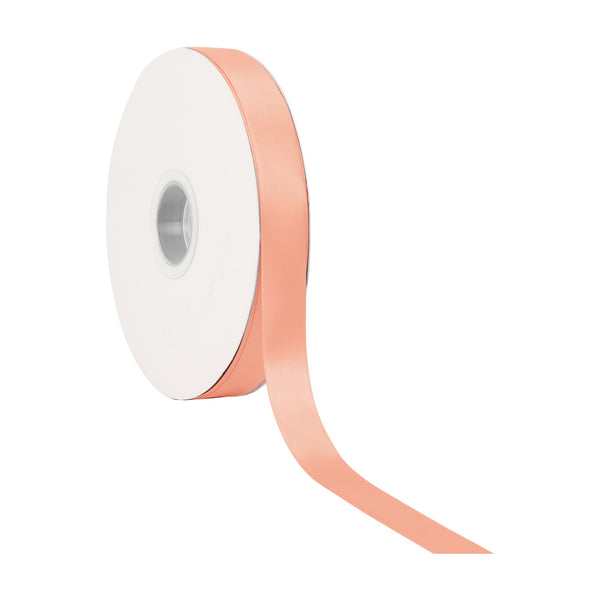 7/8" Single Face Satin Ribbon | Peach (720) | 100 Yard Roll