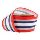 2 1/2 Wired Ribbon | Red/Natural/Blue/White Stripe | 10 Yard Roll