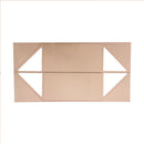 8" x 8" x 4" Collapsable Gift Box w/ Magnetic Square Flap Lid | Rose Gold