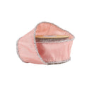 2 1/2" Wired Dupioni Ribbon w / Lurex Trim | Pink/Silver | 10 Yard Roll