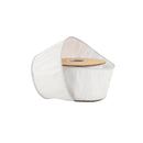 2 1/2" Wired Dupioni Ribbon w/ Metallic Stripe | White/Silver | 10 Yard Roll