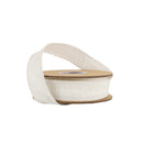 1" Wired Dupioni Ribbon | Antique White | 10 Yard Roll