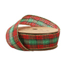 1 1/2" Wired Ribbon | Holiday Plaid | 10 Yard Roll