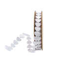 3/4" Ultra Sonic Trim | Running Hearts White | 10 Yard Roll