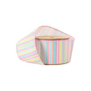 2 1/2" Wired Ribbon | Pastel Horizontal Stripe | 10 Yard Roll