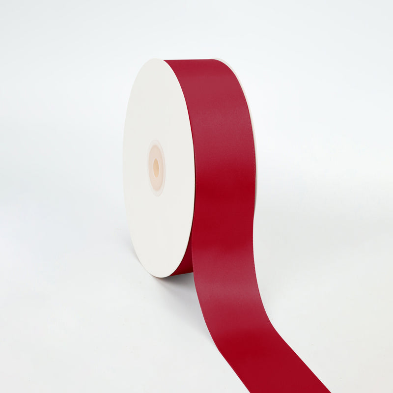 1 1/2" Double Face Satin Ribbon | Scarlet (260) | 50 Yard Roll