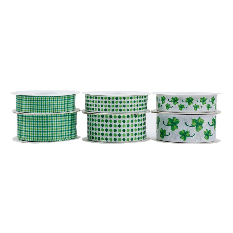 1 1/2" Printed Grosgrain Ribbon | Patty's Clover | 100 Yard Roll