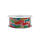1 1/2" Printed Grosgrain Ribbon | Ticker Tape (10035) | 100 Yard Roll