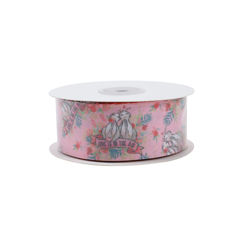 1 1/2" Printed Grosgrain Ribbon | Bunny Love (10051) | 100 Yard Roll