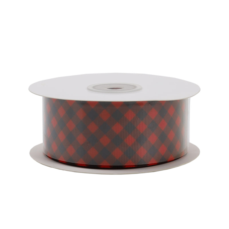 1 1/2" Printed Grosgrain Ribbon | Lumberjack Plaid (10055) | 100 Yard Roll