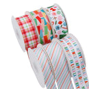 1 1/2" Printed Grosgrain Ribbon | Ticker Tape (10035) | 100 Yard Roll