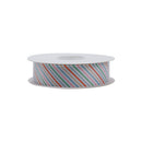 7/8" Printed Grosgrain Ribbon | Merry Stripe (10031) | 100 Yard Roll