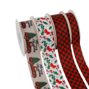 7/8" Printed Grosgrain Ribbon | Lumberjack Plaid (10054) | 100 Yard Roll