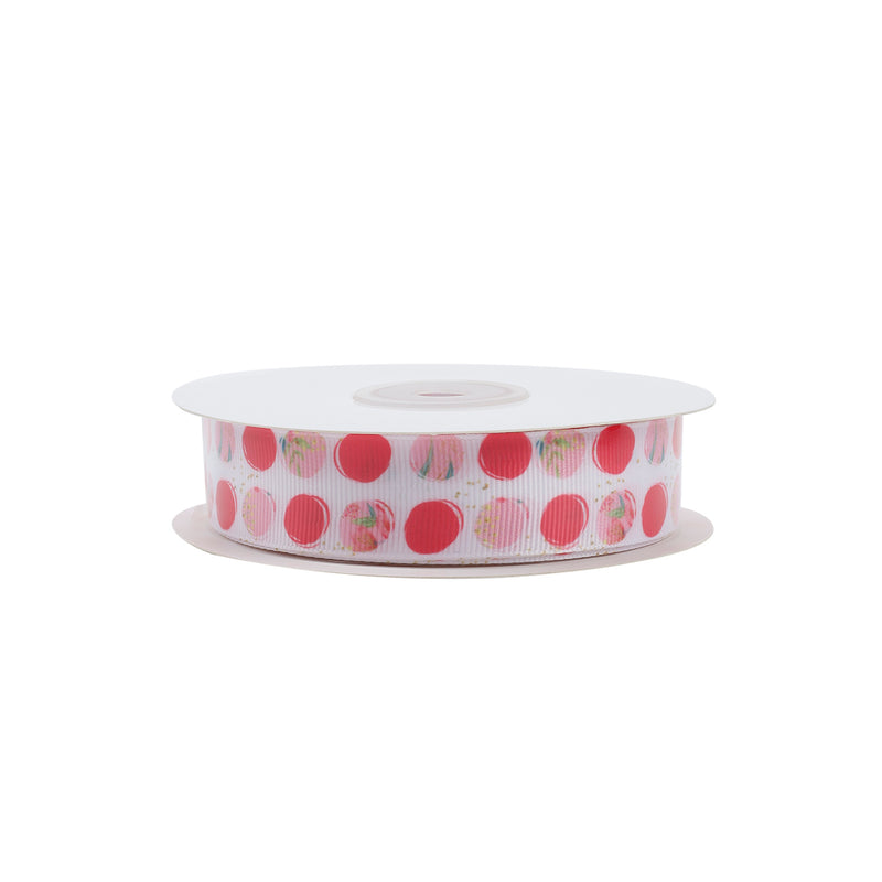 7/8" Printed Grosgrain Ribbon | Love Dots (10049) | 100 Yard Roll