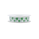 7/8" Printed Grosgrain Ribbon | Patty's Clover (10002) | 100 Yard Roll