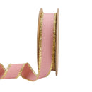 1" Textured Grosgrain Ribbon | Gold Metallic Fringe Quartz | 25 Yard Roll