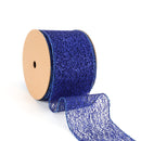 4" Mesh Wired Ribbon | Royal | 10 Yard Roll