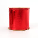 4" Lurex Wired Ribbon | Red | 10 Yard Roll