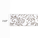 2 1/2" Wired Ribbon | "Scroll" White/Silver | 10 Yard Roll