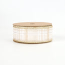 1 1/2" Wired Ribbon | "Metallic Check" White/Multi | 10 Yard Roll