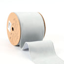 4" Reversible Classic Velvet/Shimmer Wired Ribbon | Silver/Lt. Silver | 10 Yard Roll