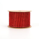 2 1/2" Wired Ribbon | "Netting" Red | 10 Yard Roll