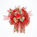 2 1/2" Wired Ribbon | "Holiday Plaid" White/Red/Green | 10 Yard Roll