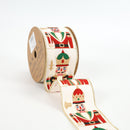 2 1/2" Wired Ribbon | "Nutcracker" Ivory/Multi | 10 Yard Roll