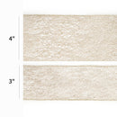 3" Mesh Wired Ribbon | White Gold | 10 Yard Roll