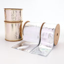 4" Lurex Wired Ribbon | Champagne | 10 Yard Roll