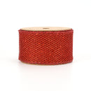 2 1/2" Wired Ribbon | "Glitter Net" Red | 10 Yard Roll