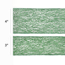 4" Mesh Wired Ribbon | Green | 10 Yard Roll