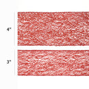 3" Mesh Wired Ribbon | Red | 10 Yard Roll