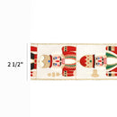 2 1/2" Wired Ribbon | "Nutcracker" Ivory/Multi | 10 Yard Roll