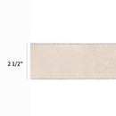 2 1/2" Reversible Velvet/Lurex Wired Ribbon | Champagne/Silver | 10 Yard Roll
