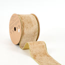 2 1/2" Velvet Wired Ribbon | Gold | 10 Yard Roll