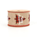 2 1/2" Wired Ribbon | "Merry Christmas" Natural/Multi | 10 Yard Roll