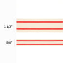 5/8" Cotton Ribbon | "Striped" White/Red | 20 Yard Roll