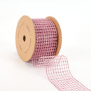 2 1/2" Wired Ribbon | "Netting" Pink | 10 Yard Roll