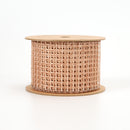 2 1/2" Wired Ribbon | "Netting" Beige | 10 Yard Roll