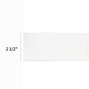 2 1/2" Reversible Velvet/Lurex Wired Ribbon | White/Silver | 10 Yard Roll