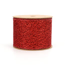 3" Mesh Wired Ribbon | Red | 10 Yard Roll